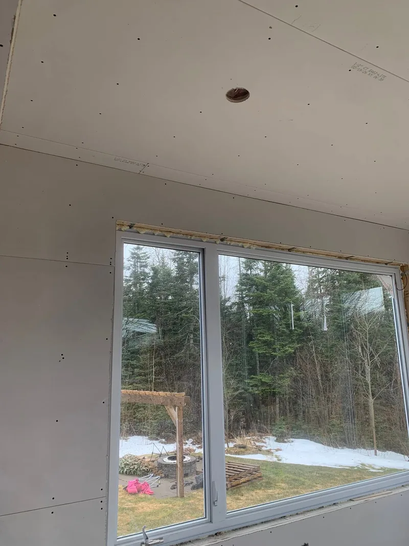 Window returns cut and taped